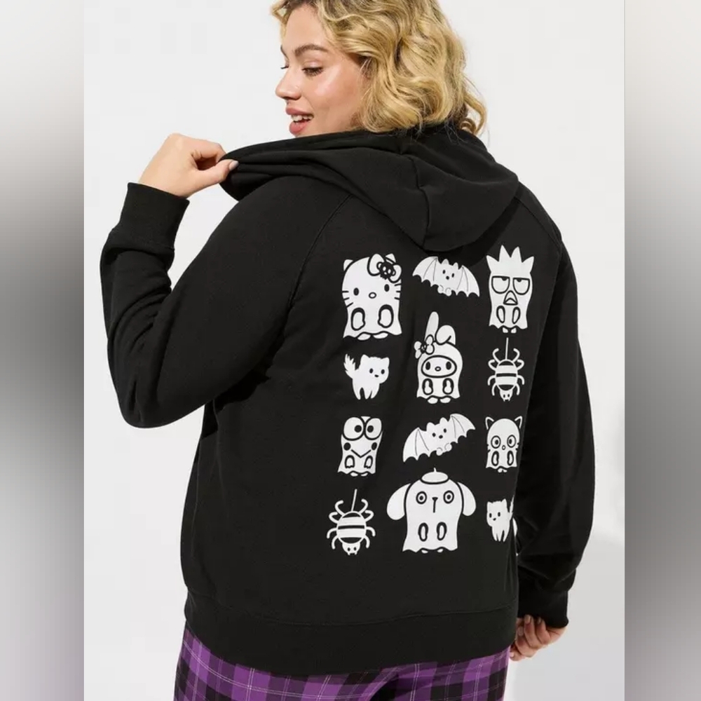 Hello Kitty Cozy Fleece Zip Up Hoodie Size 3